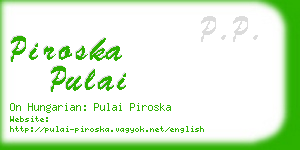 piroska pulai business card